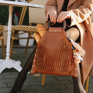 Damen Leder Tasche Einkaufstasche Neujahr Tasche Avoska Geschenk für Mama Einkaufstasche Geschenk für sie Shopper Bag Leder Party Tasche Einkaufstasche