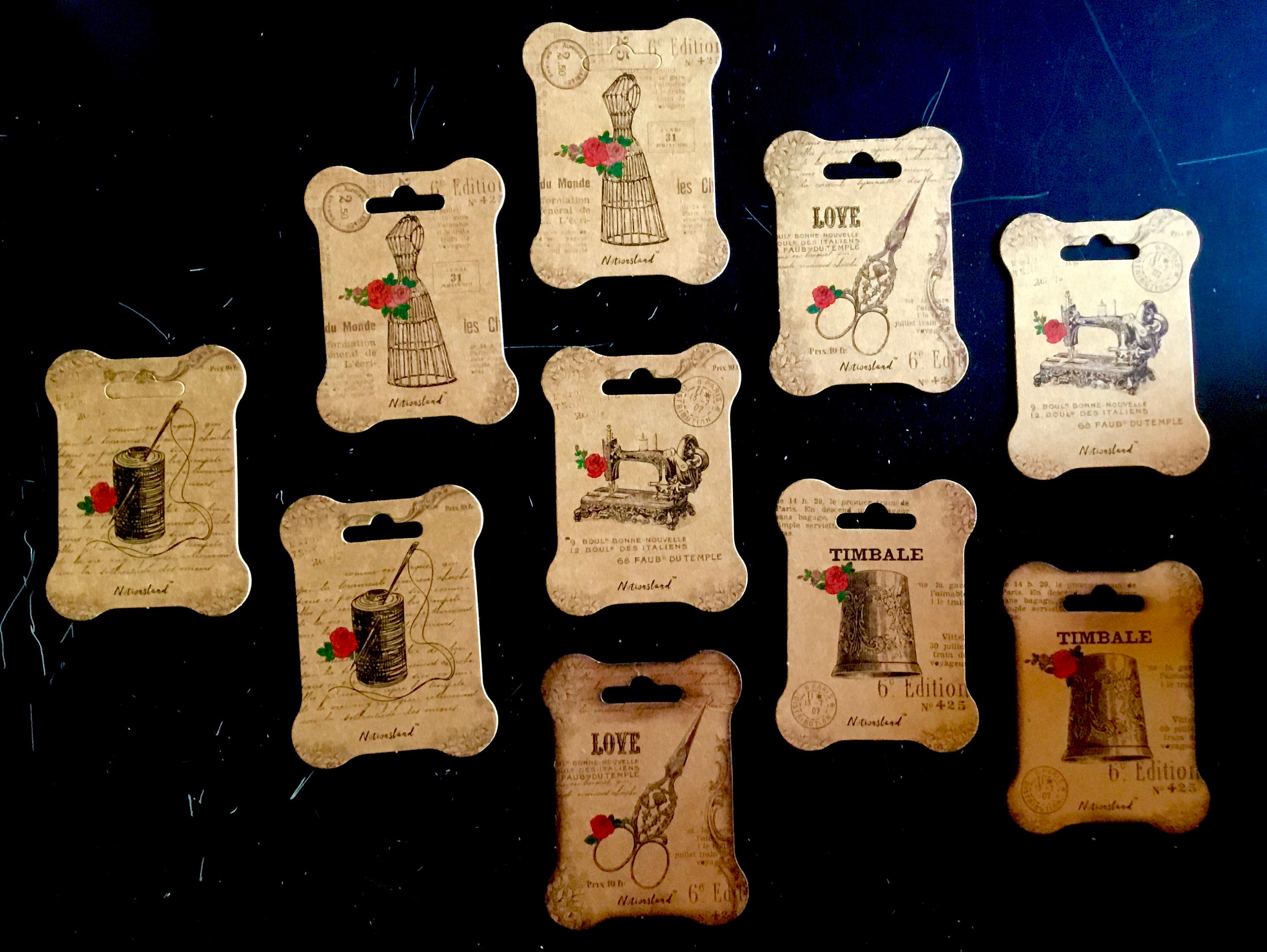 14 Embroidery Thread Bobbins. Thread Winders. Embroidery Floss Cards. Embroidery Notions. Ribbon Holder. Cross Stitch Organizers.