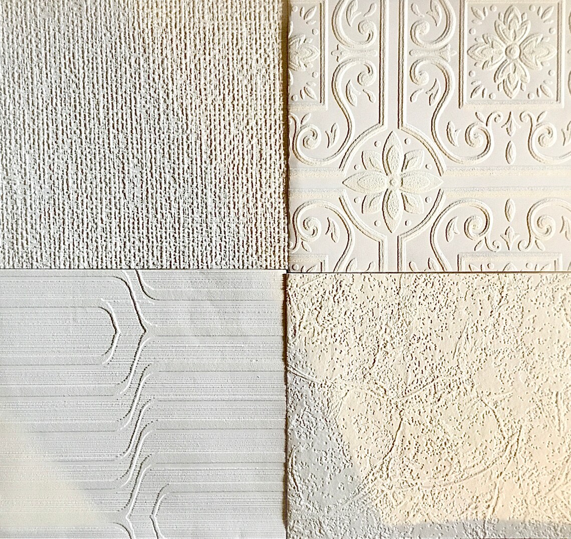 10 Embossed White Wallpaper Anaglypta Wallpaper. Textured Etsy