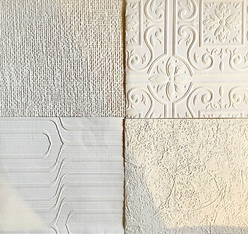 10 Embossed White Wallpaper Anaglypta Wallpaper. Textured Etsy