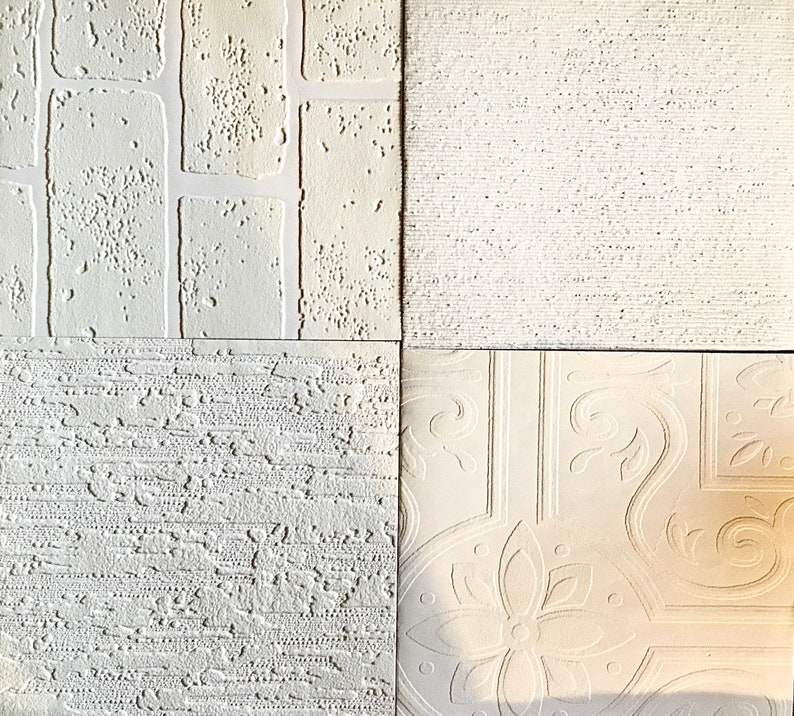10 Embossed White Wallpaper Anaglypta Wallpaper. Textured Etsy