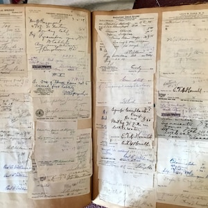 Antique Medical Prescription Pages: 1920s Hollywood Ephemera