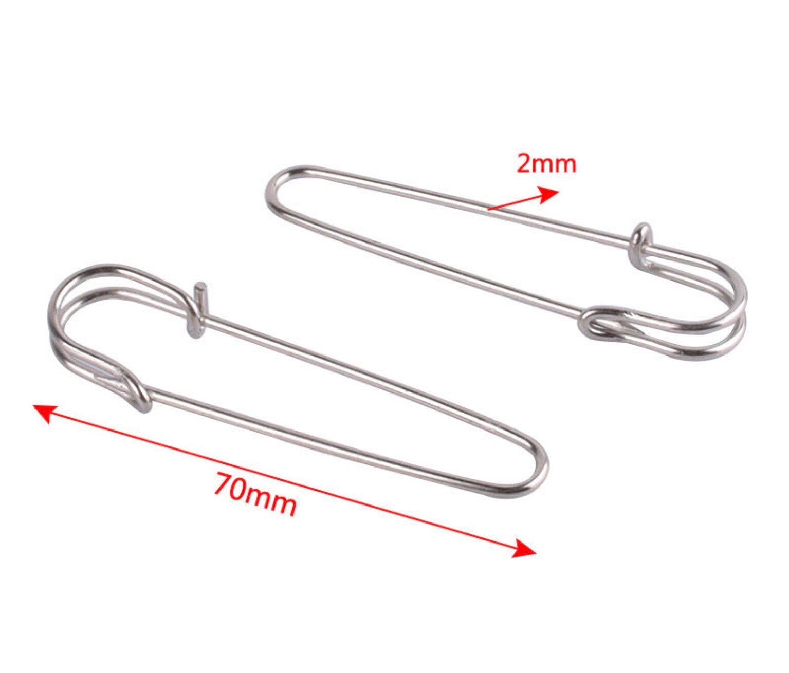 Coiless Safety Pins Kilt Pins Large Silver Safety Pins. Etsy