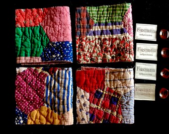 Quilted Needle Book Covers. Vintage Quilt Pieces. Antique  Needle Books. DIY Needle Books. Slow Stitching. Sewing Books and Inserts.