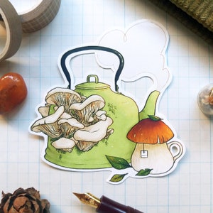 Sticker Thé aux champignons
