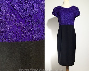 Purple Crochet 80s sheath dress, Europe | L