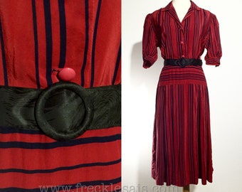 Red Lines 80s dress, Europe | M