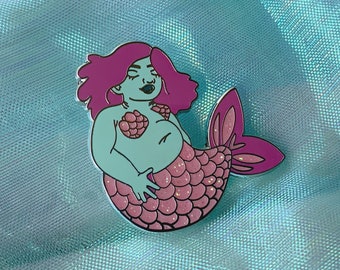 Chubby Mermaid Enamel Pin