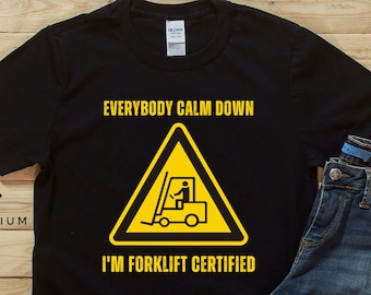 Staplerfahrer Shirt | Stapler Shirt | Stapler-zertifiziertes Shirt | Meme Shirt | Lustiges Staplerfahrer Shirt | Staplerfahrer Geschenk