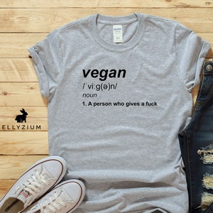 Vegan T Shirt, Vegan Shirt, Vegan Clothing, Vegan Gift, Cute Vegan Shirt, Herbivore Shirt. Definition Of Vegan - 100% Cotton Ethical Shirt