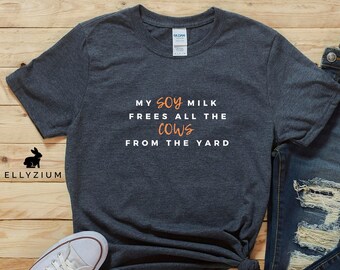 Vegan T Shirt | Vegan Shirt | Herbivore Shirt | Veganistische gift | Vegetarisch Overhemd | Schattig Vegan Shirt | Veganistische kleding Mijn Sojamelk