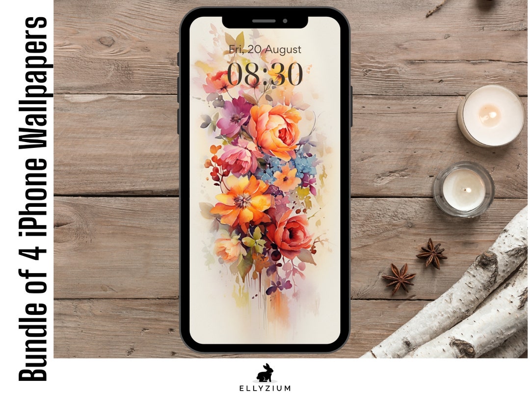 IPhone Wallpaper | Minimalist Watercolor iPhone Wallpaper | Bundle of