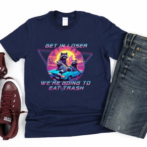 Raccoon Shirt | Trash Panda Shirt | 80s Retro Shirt | Vaporwave Shirt | Neon Shirt | Funny Shirt | Meme Shirt | Animals Shirt | Pet Shirt image 6