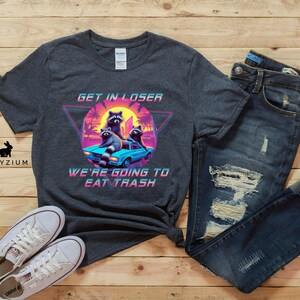Raccoon Shirt | Trash Panda Shirt | 80s Retro Shirt | Vaporwave Shirt | Neon Shirt | Funny Shirt | Meme Shirt | Animals Shirt | Pet Shirt image 8