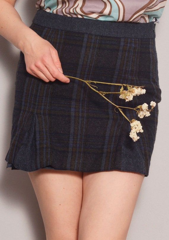 Size 6 8 | Plaid Mini Blue Heritage Skirt | Herri… - image 4