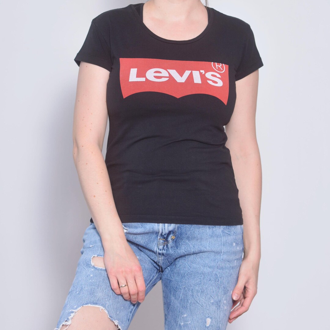 Black Basic Tee Size US 6 8 Comfy Stretchy Cotton Elastane T Shirt ...