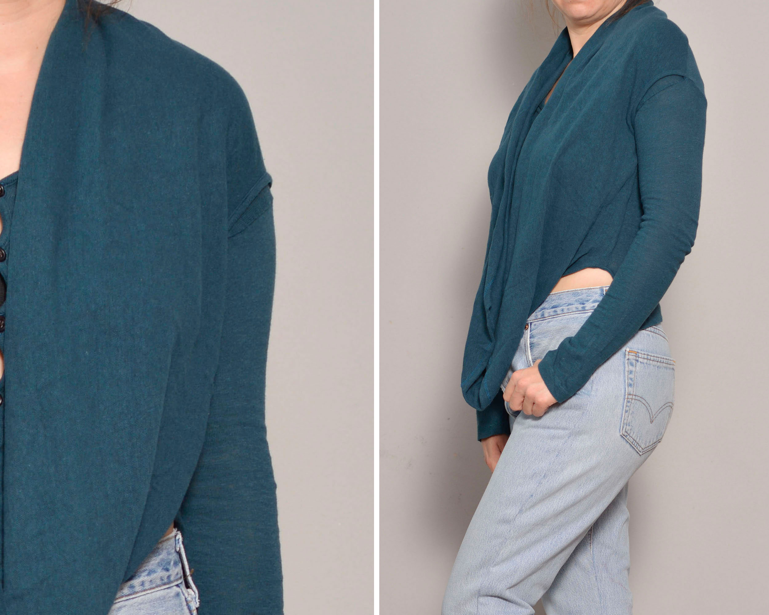 Size 6 Dark Sea Blue Designer Cardigan Sweater Button up - Etsy Canada