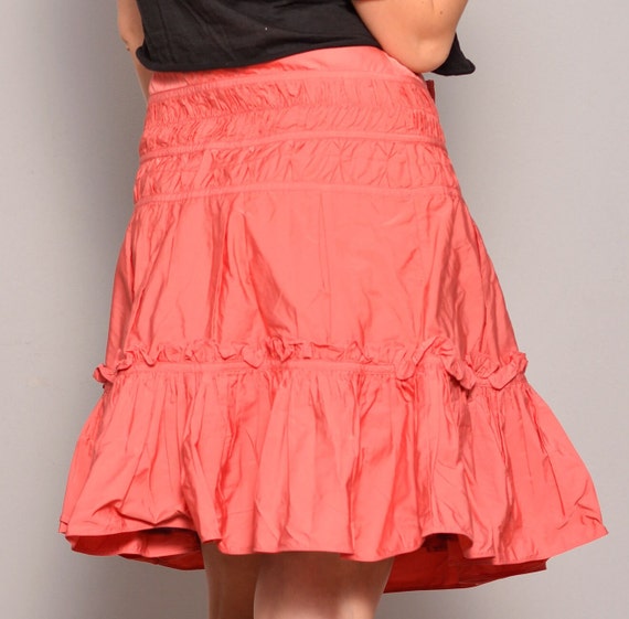 Size 10 | Ruffle Skirt 90s Pink Woman Mini High W… - image 7