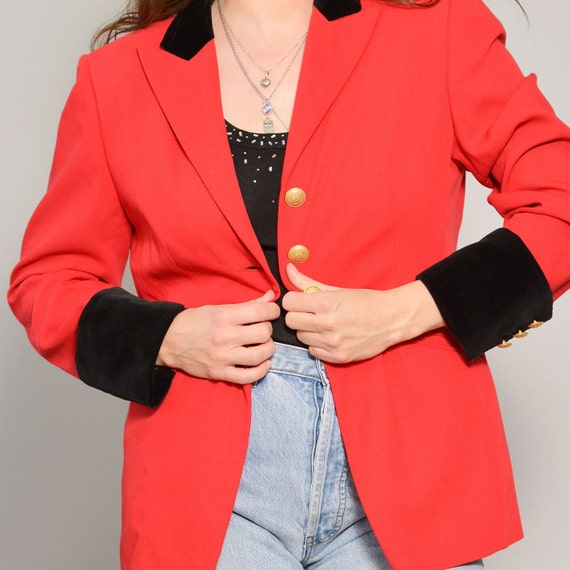 Size 8 | Hot Red Classy Mondi Womans Blazer | Bla… - image 4