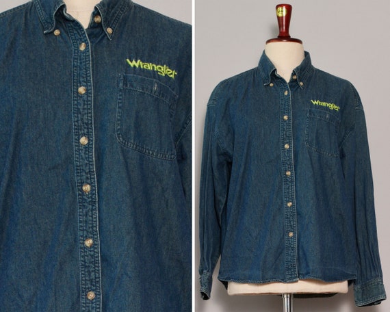 wrangler blue jean shirts
