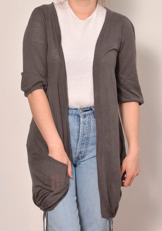 Thin grey cardigan cheap