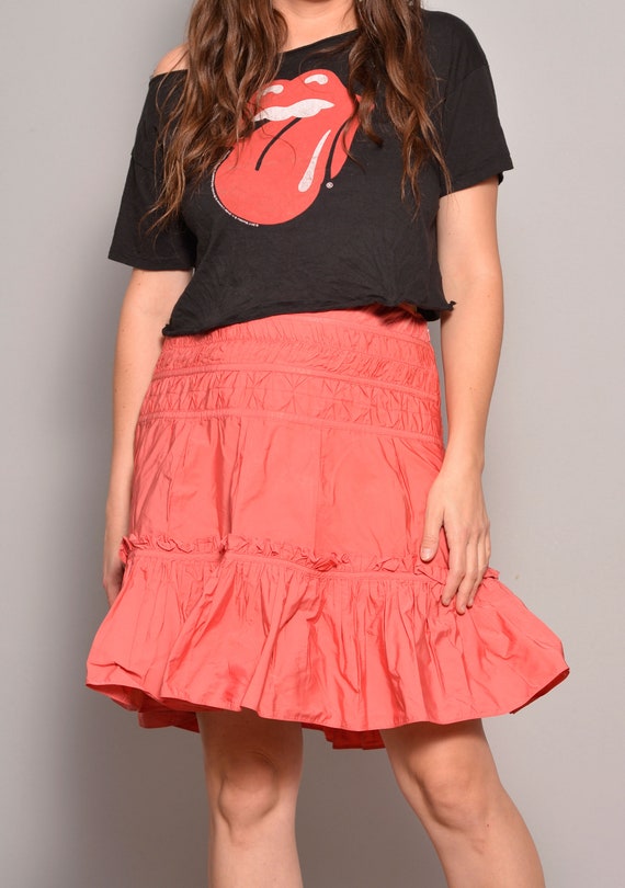 Size 10 | Ruffle Skirt 90s Pink Woman Mini High W… - image 5