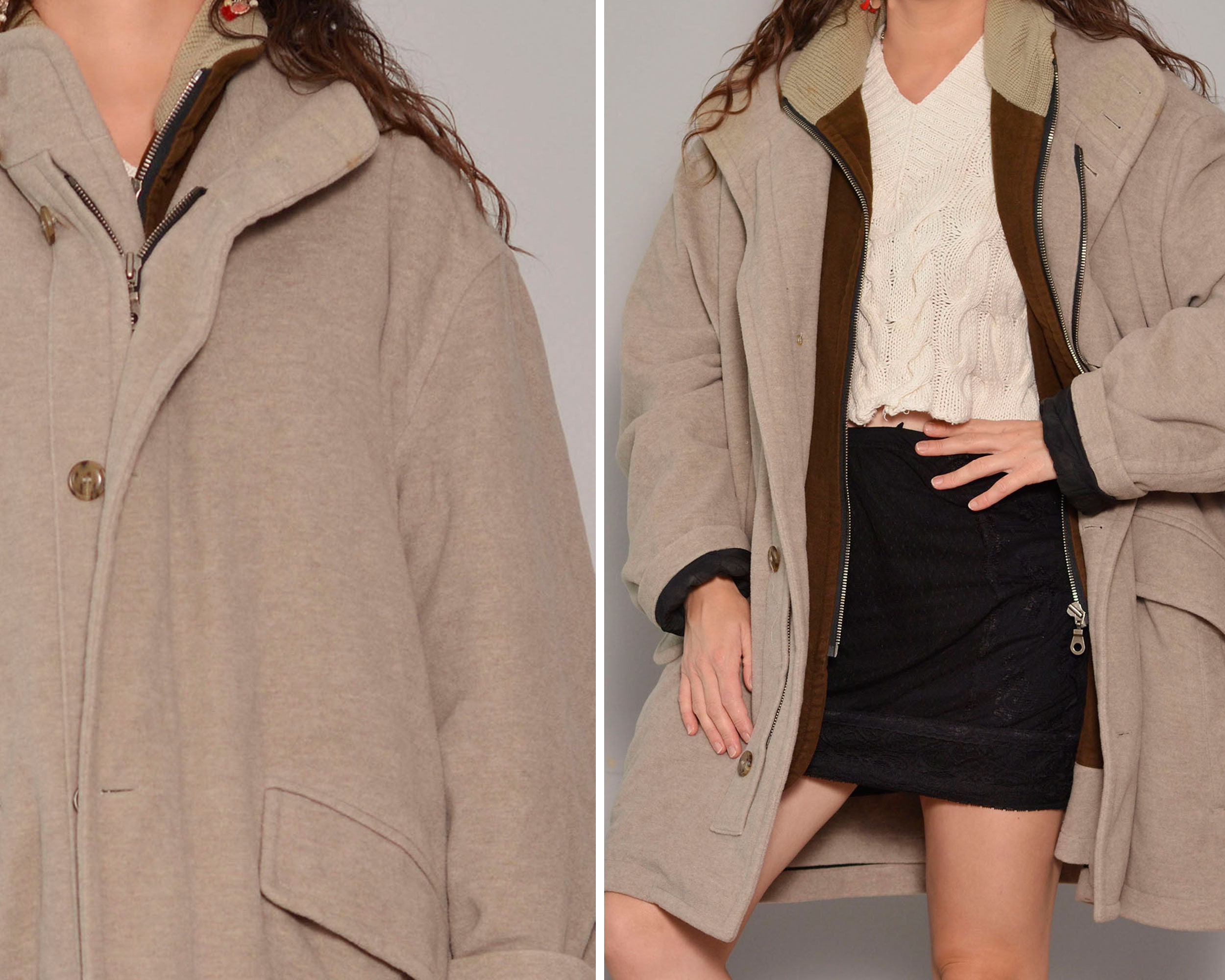 Very Warm Pure Wool Heavy Winter Coat 