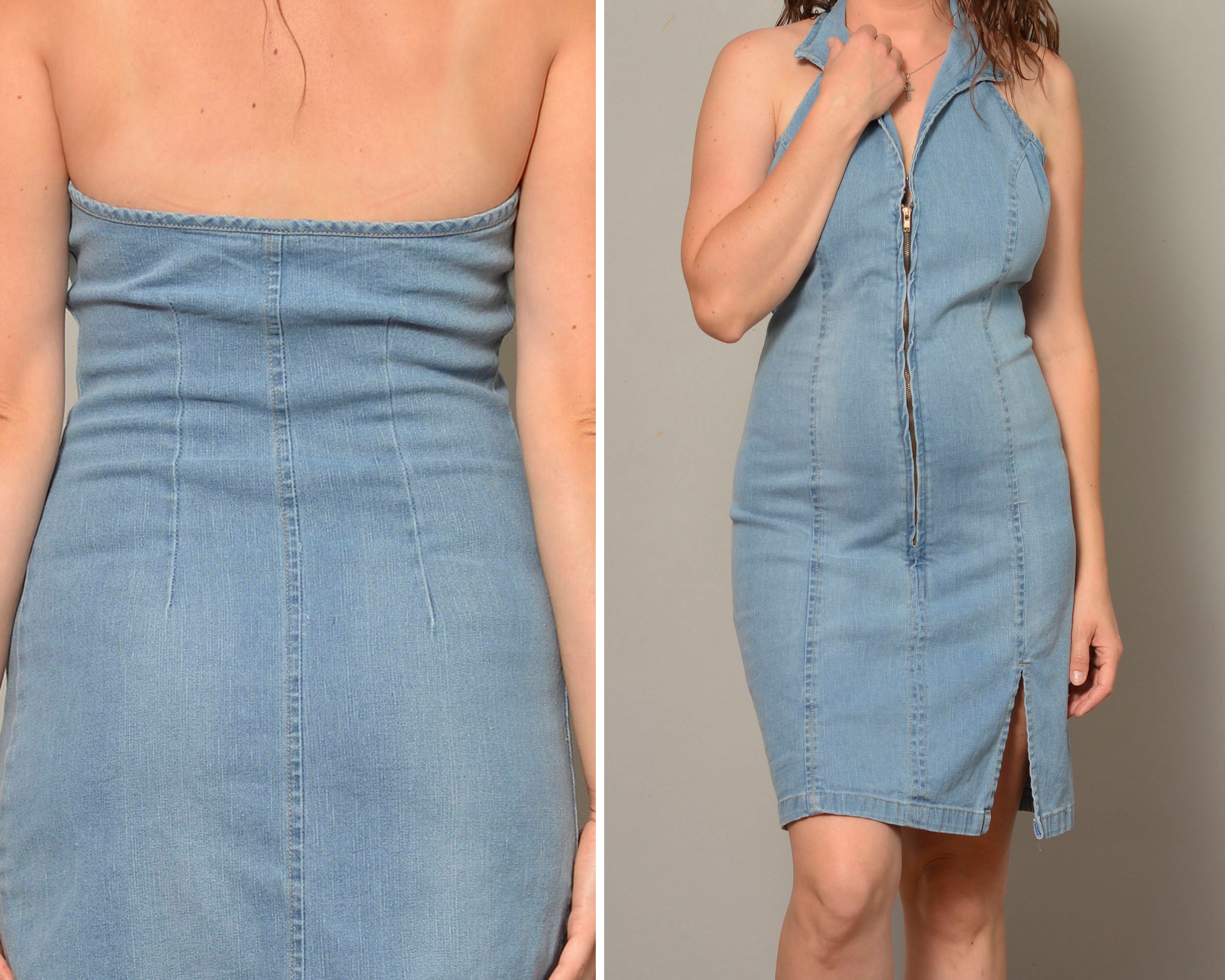 Jean Dress Shift Denim Dress 