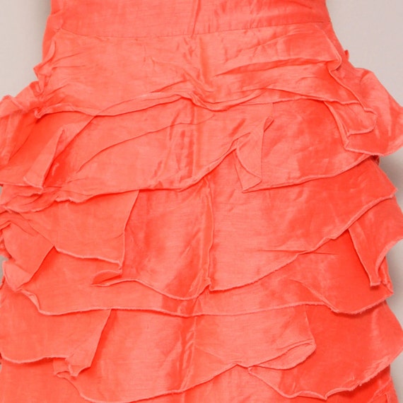 Size 2 | Linen Silk Blend Coral Reiss Prom Dress … - image 6