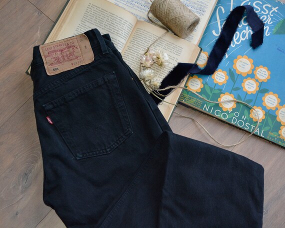 Black Wash Levis 501 Mom Jeans 00s Mom Jeans Size W29 L30 | Etsy