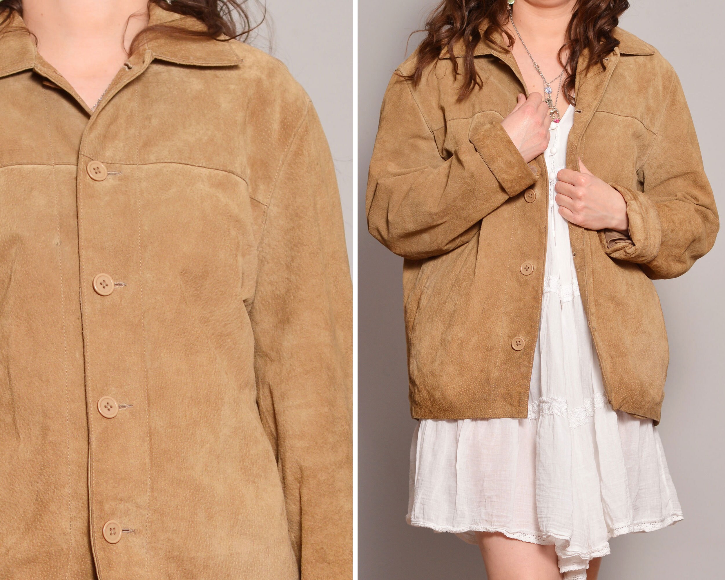 light tan suede jacket