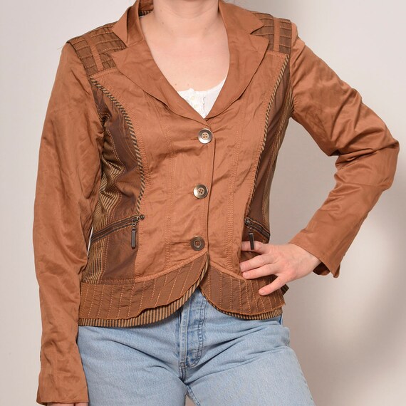 Size 10 | Brown Black Semi Casual Padded Shoulder… - image 4