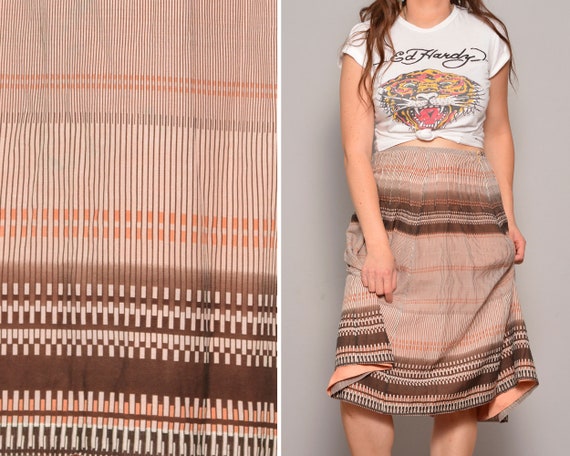 90s A Line Skirt High Waist Skirts Striped Pinstri