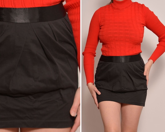Size 8 | Black Mini Pepe Jeans Pegged Skirt | Sat… - image 1