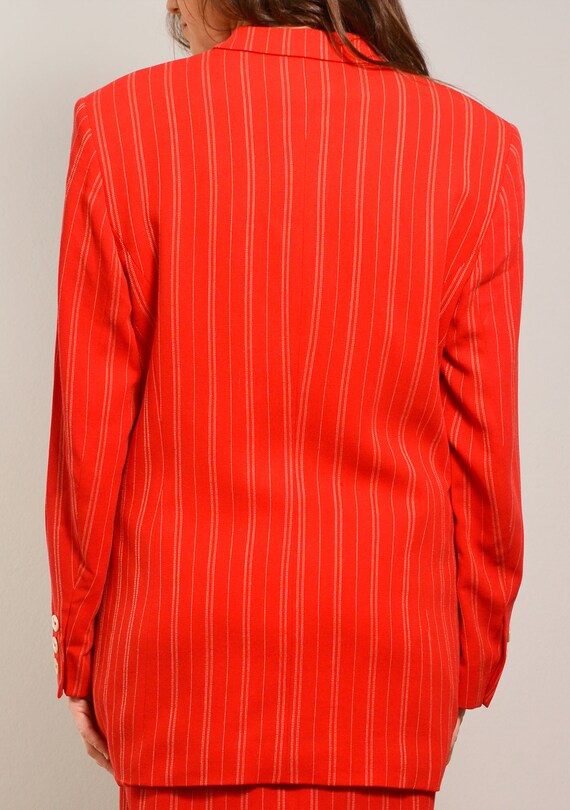 Size 8 to 10 | Hot Red Vintage Mondi Skirt Suit |… - image 7