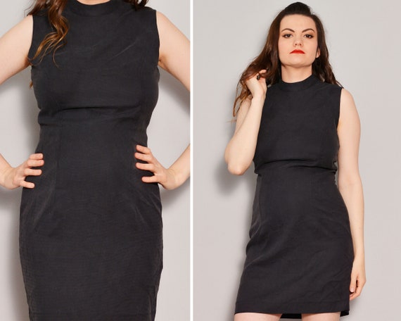 dark grey sheath dress