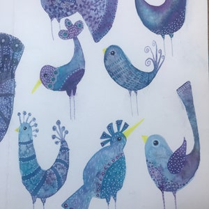 Mindful Folk Art Birds 3 Ways-A self paced stand alone water colour class with Rae