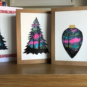 Céus em aquarela de inverno e paisagens recortadas