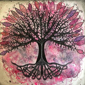 Workshop Mindfulness Creative Art School com Rae Creates: Gratitude Tree
