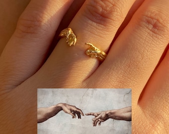 アクセサリー Hand Of God Ring In Gold - Untold Truth HAND OF GOD RING IN GOLD – Untold-truth-ecom