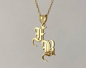 Double Initial Necklace, Custom Two Letter Necklace, Two Initials Necklace, Couple Necklace, Friendship Jewellery, Personalized Gifts