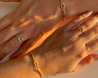 Love Knot Bracelet, Dainty Couple Bracelets, Matching Bracelets, Infinite Robe Knot, Friendship Jewelry, Best Friend Gift, Gift for Couples