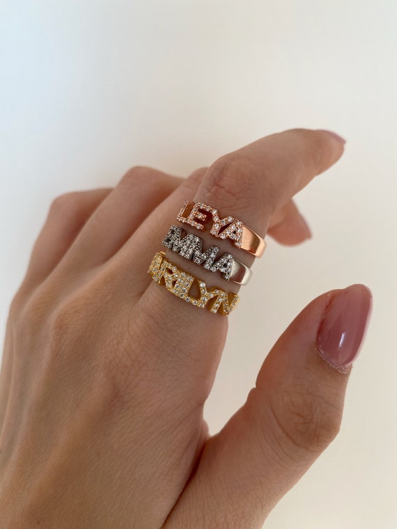 Diamond name ring new arrivals