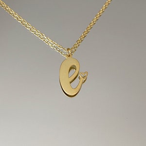 Initial Necklace with Tiny Heart , Custom Letter Necklace, Personalized Jewelry, Perfect Gift for Her
