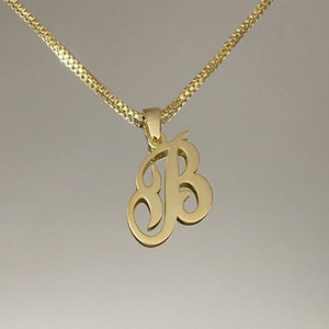 Custom Initial Necklace, Gold Name/Letter Necklace with Box Chain, Personalized Jewelry, Perfect Gift for Her