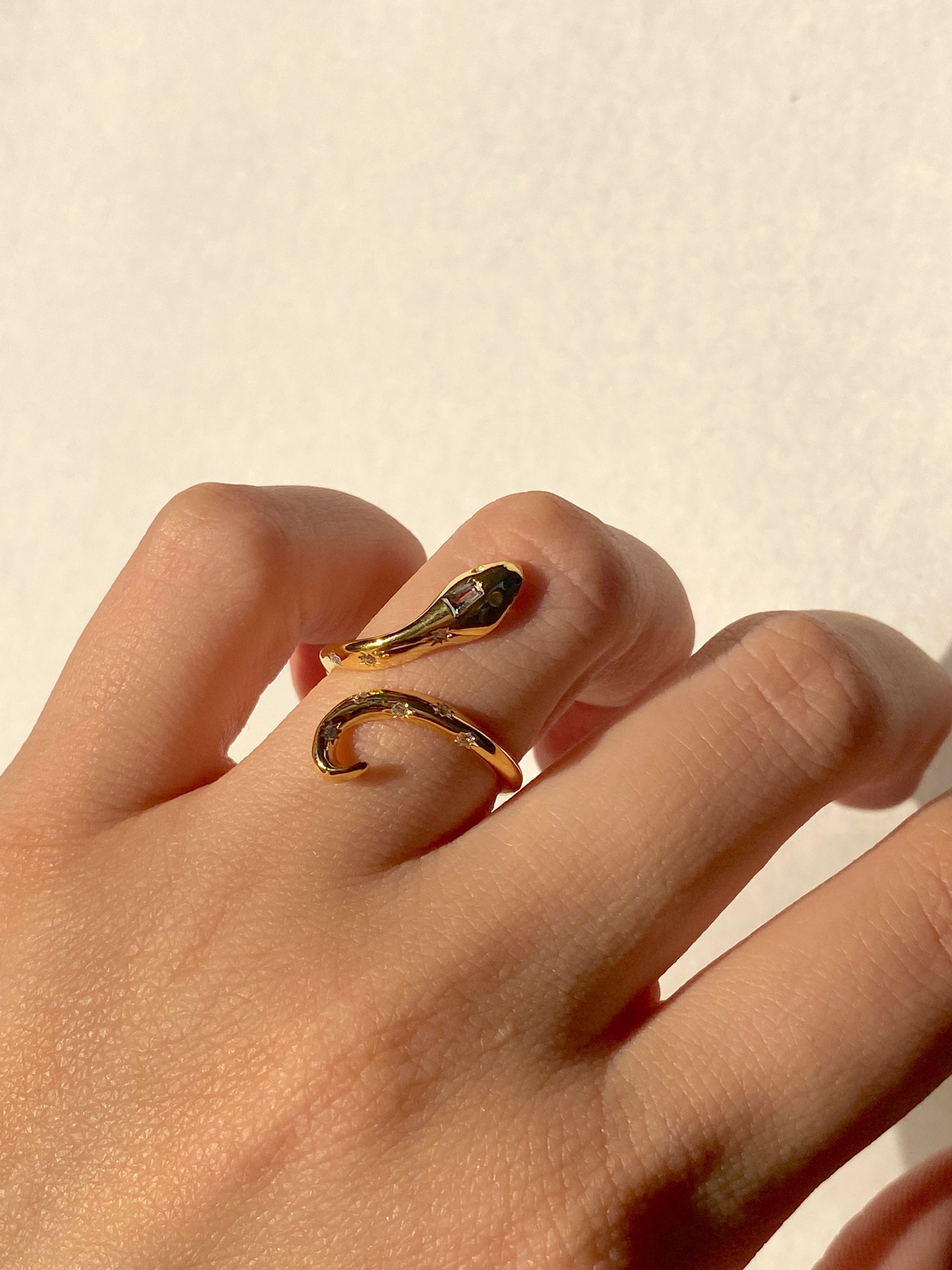 Snake Ring, 925 Sterling Silver Rings, Serpent Ring, 14 Gold Snake Ring, 925 Sterling Silver Rings, Serpent Ring, 14 Gold