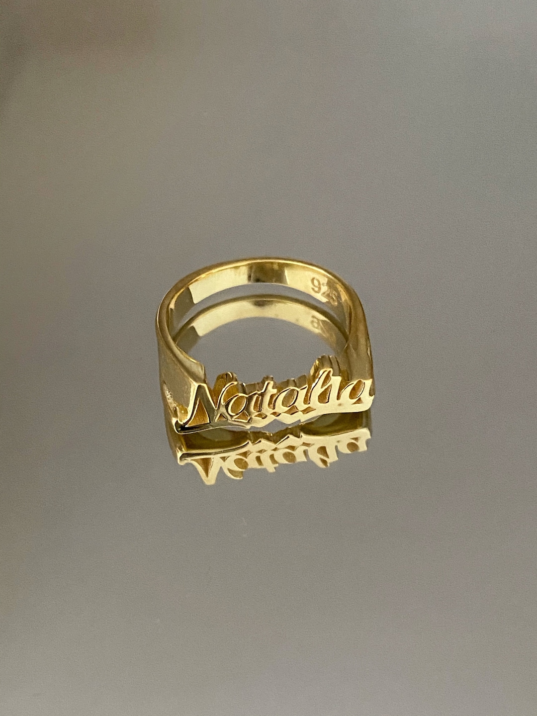 Custom Name Ring, Dainty Silver Ring, Customized Name Ring, Gold ...