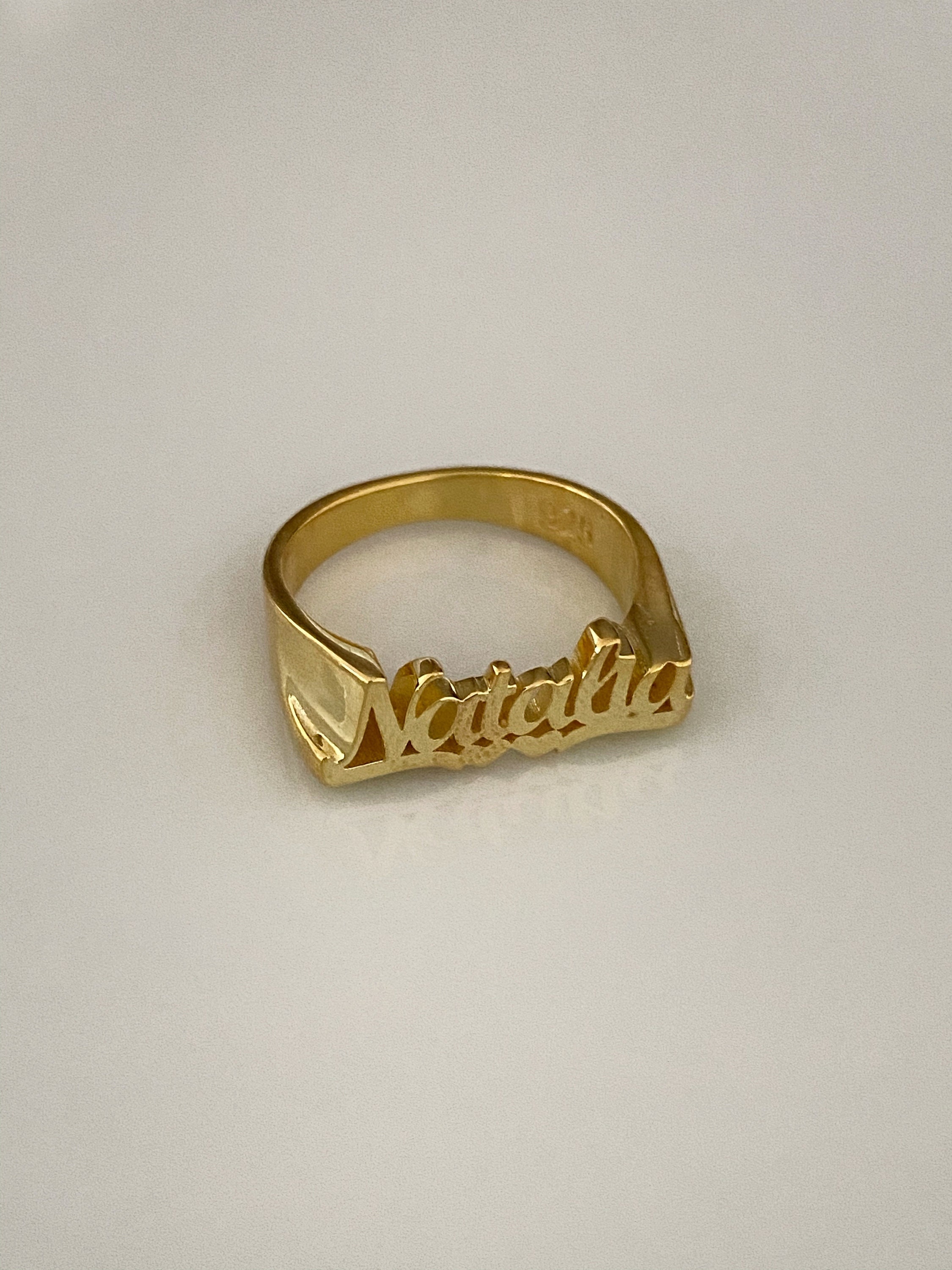 Custom Name Ring, Dainty Silver Ring, Customized Name Ring, Gold ...