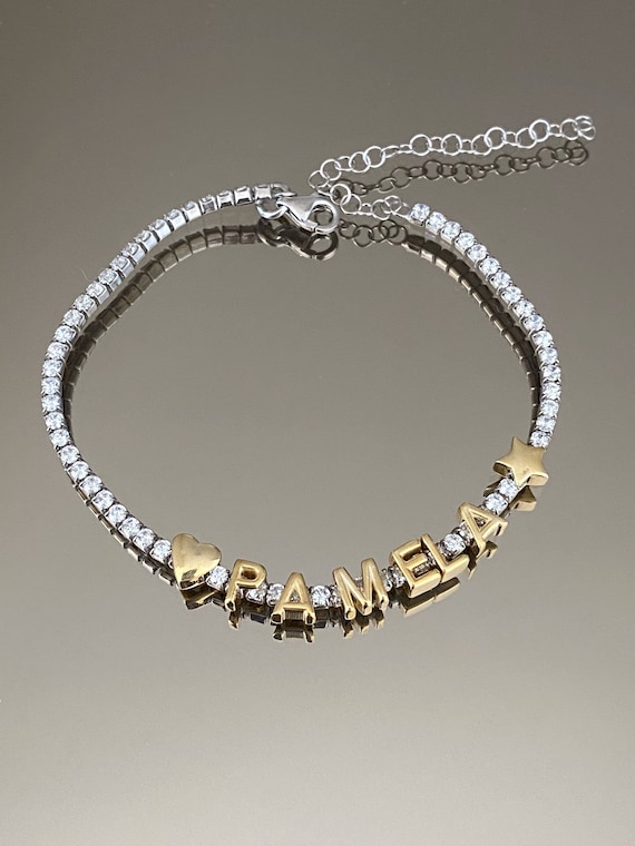 Personalized tennis bracelet discount