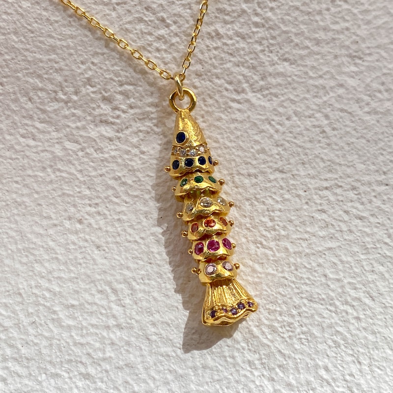 Textured Fish Necklace Set main image 1